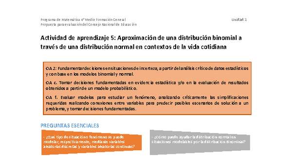 Actividad de aprendizaje 5: Aproximación de una distribución binomial a través de una distribución normal en contextos de la vida cotidiana