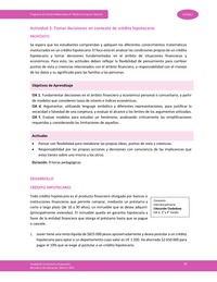 Actividad 2: Tomar decisiones en contexto de crédito hipotecario