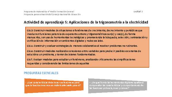 Actividad de aprendizaje 5: Aplicaciones de la trigonometría a la electricidad