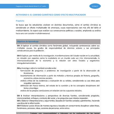 Actividad 4: El cambio climático como efecto multiplicador