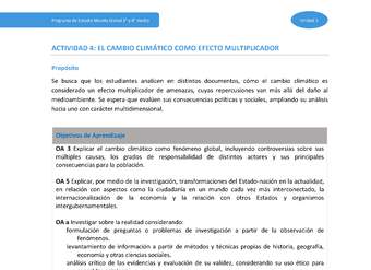 Actividad 4: El cambio climático como efecto multiplicador