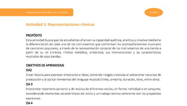 Actividad 1: Representaciones rítmicas