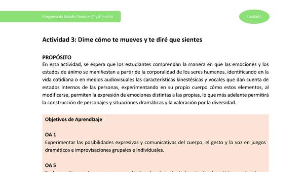 Actividad 3: Dime cómo te mueves y te diré que sientes