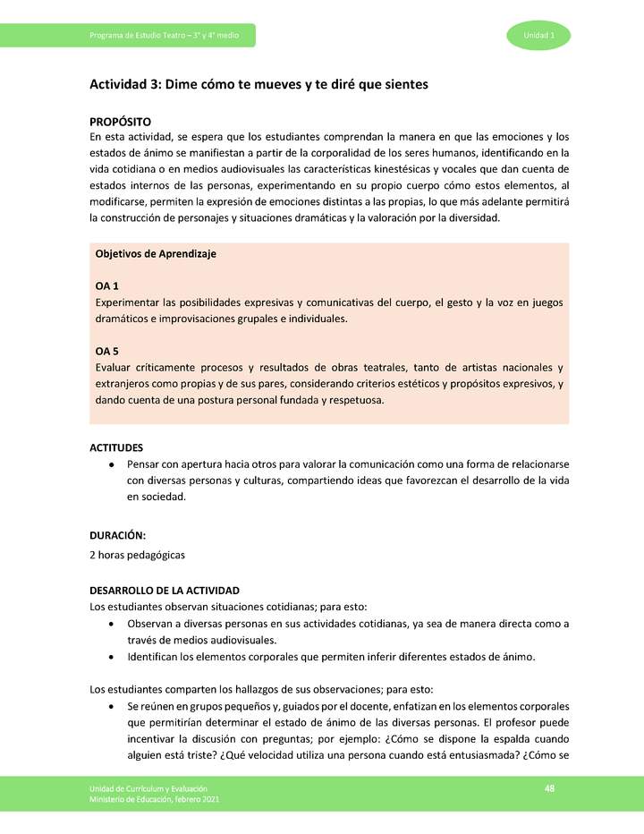 Actividad 3: Dime cómo te mueves y te diré que sientes