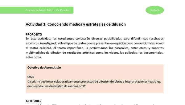 Actividad 1: Conociendo medios y estrategias de difusión