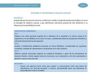 Actividad 2: Sensibilidad e industria cultural