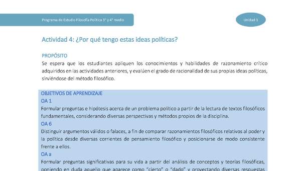 Actividad 4: ¿Por qué tengo estas ideas políticas?