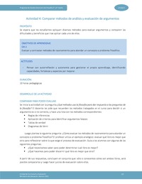 Actividad 4: Comparar métodos de análisis y evaluación de argumentos