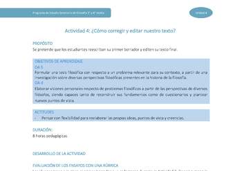 Actividad 4: ¿Cómo corregir y editar nuestro texto?