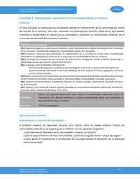 Actividad 2: Investigación: aportando a mi comunidad desde su historia