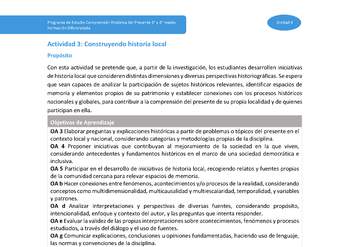 Actividad 3: Construyendo historia local