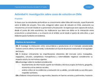 Actividad 4: Investigación sobre casos de colusión en Chile