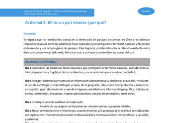 Actividad 2: Chile: un país diverso ¿por qué?
