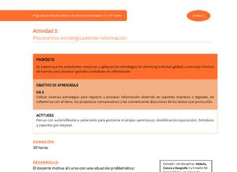 Actividad 3: Procesemos estratégicamente información