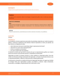 Actividad 4: Organicemos gráficamente la información de los textos