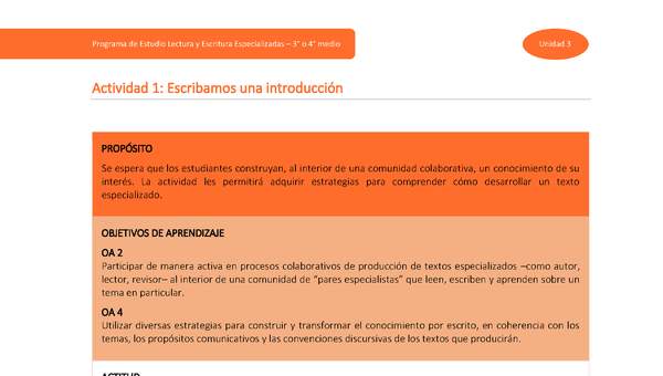 Actividad 1: Escribamos una introducción