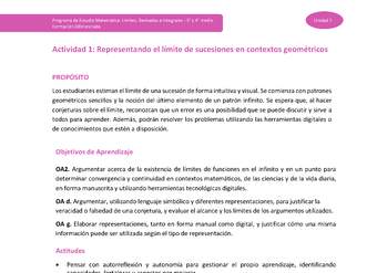 Actividad 1: Representando el límite de sucesiones en contextos geométricos