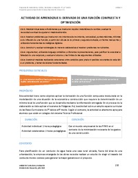 Actividad de aprendizaje 6: Derivada de una función compuesta y optimización