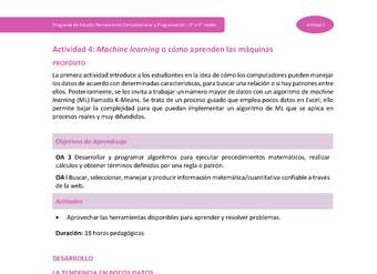 Actividad 4: Machine learning, o Cómo aprenden las máquinas