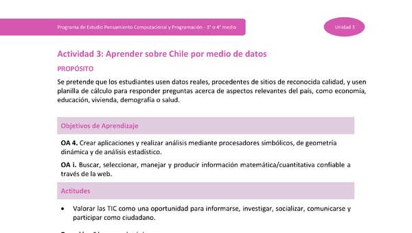 Actividad 3: Aprender sobre Chile a través de datos