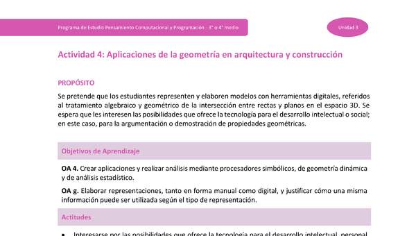 Actividad 4: Aplicaciones de la geometría en arquitectura y construcción