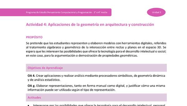 Actividad 4: Aplicaciones de la geometría en arquitectura y construcción