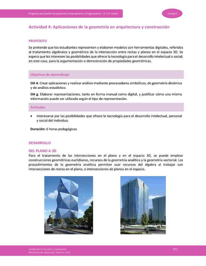 Actividad 4: Aplicaciones de la geometría en arquitectura y construcción