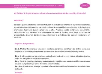 Actividad 1: Experimentos aleatorios con modelos de Bernoulli y Binomial