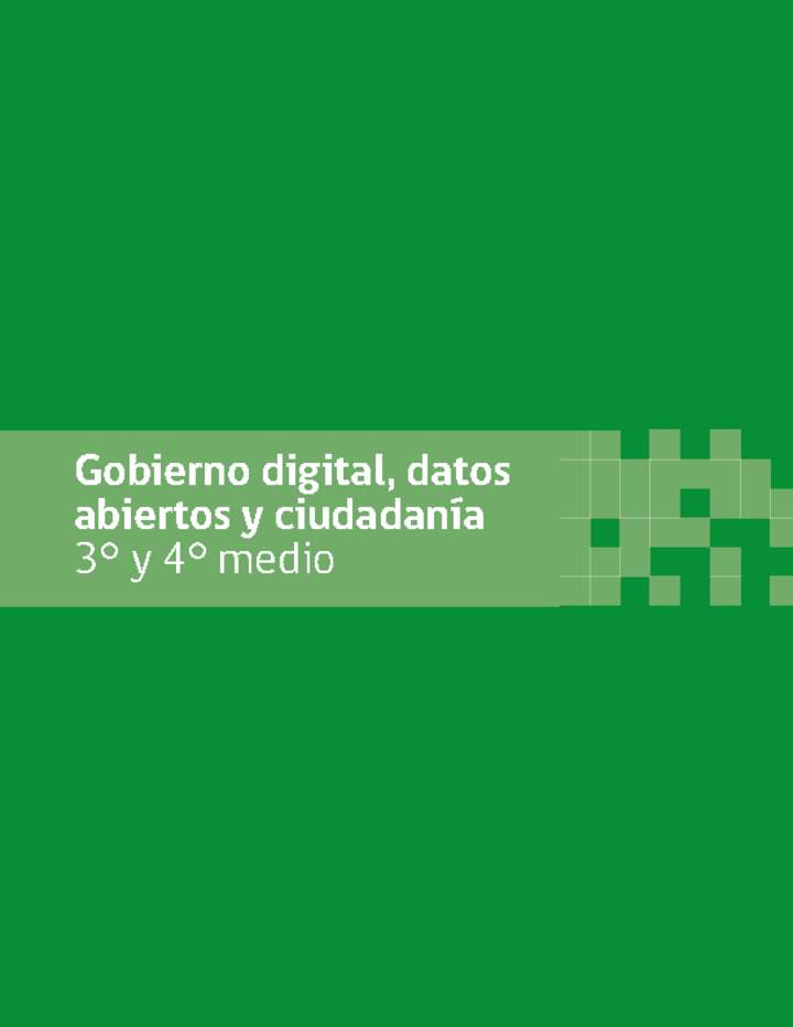 Gobierno digital, datos abiertos y ciudadanía 3° y 4° medio