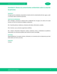 Actividad 4: Efectos de contaminantes ambientales sobre la salud de las personas.