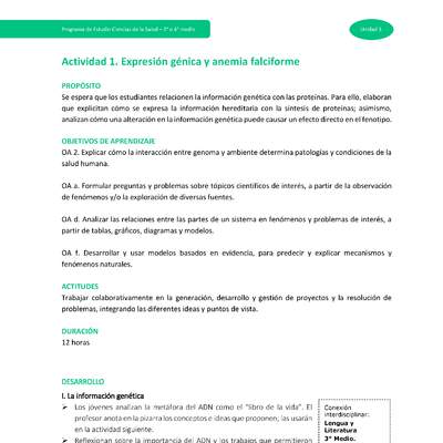 Actividad 1: Expresión génica y anemia falciforme