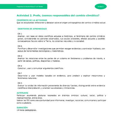 Actividad 2: Profe, ¿somos responsables del cambio climático?