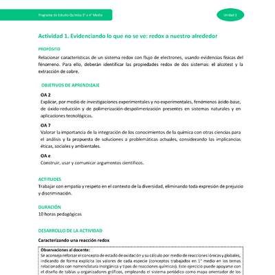 Actividad 1 - Evidenciando lo que no se ve: redox a nuestro alrededor