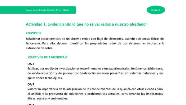 Actividad 1 - Evidenciando lo que no se ve: redox a nuestro alrededor