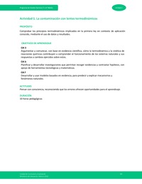 Actividad 1: La contaminación con lentes termodinámicos