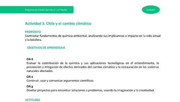 Actividad 3: Chile y el cambio climático