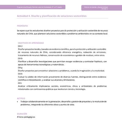 Actividad 4: Diseño y planificación de soluciones sostenibles