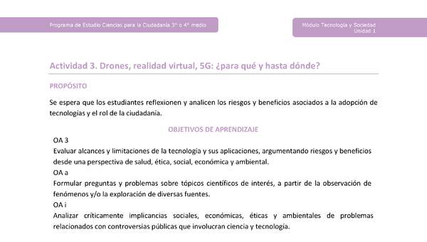 Actividad 3: Drones, realidad virtual, 5G: ¿para qué y hasta dónde?
