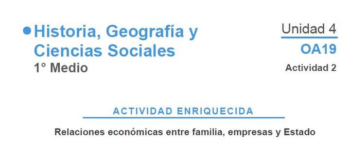 Relaciones económicas entre familia, empresas y Estado