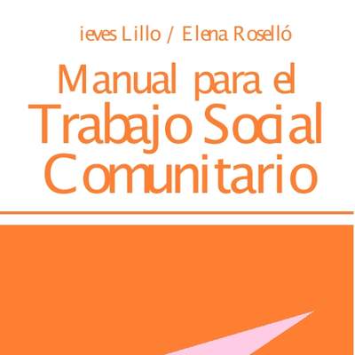 Manual para el trabajo social comunitario