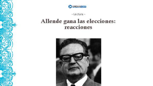 Allende gana las elecciones: reacciones