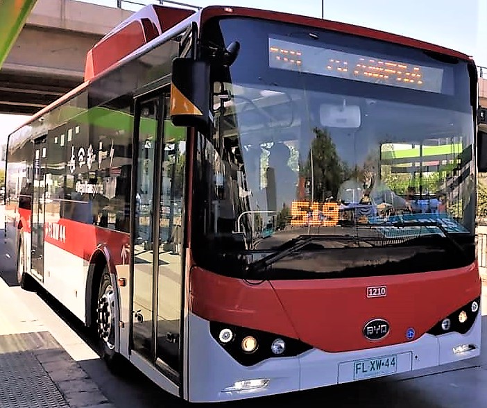 Bus del transantiago eléctrico