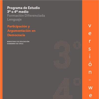 Programa de Participación y argumentación en democracia para 3° o 4° medio Diferenciado HC