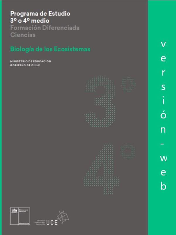 Programa de Biología de los ecosistemas para 3° o 4° medio Diferenciado HC