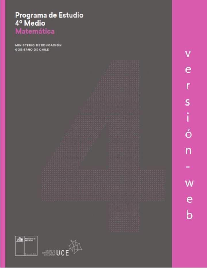 Programa de Matemática para 4° medio Formación General