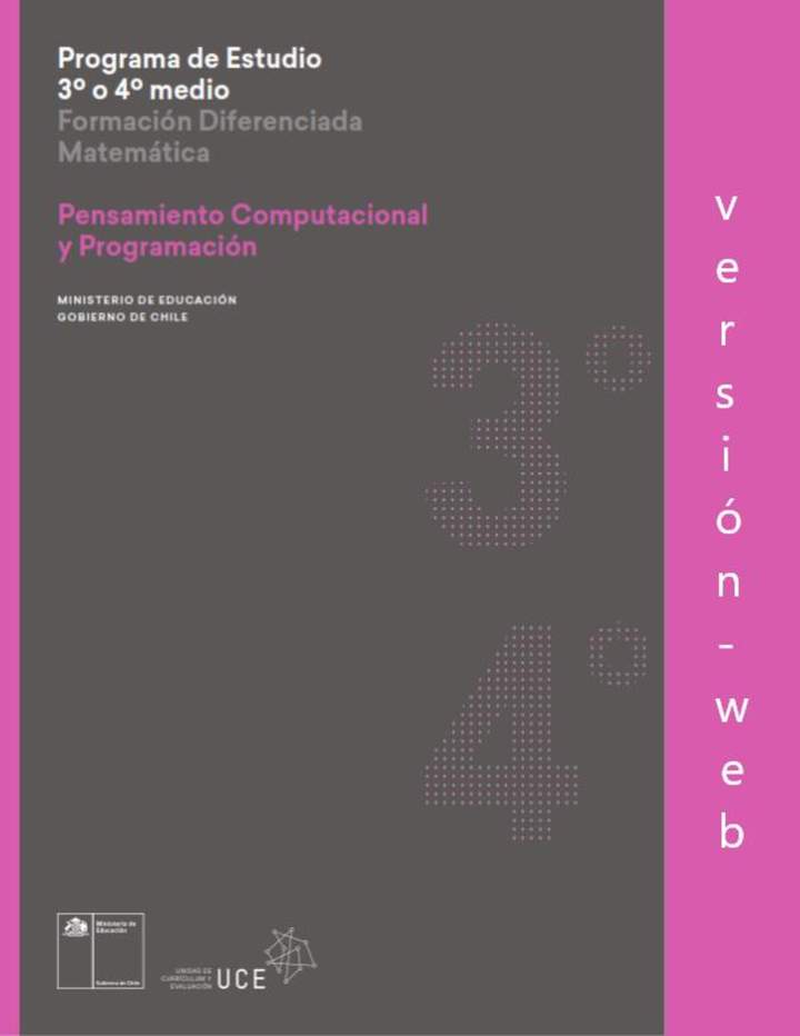 Programa de Pensamiento computacional y programación para 3° o 4° medio Diferenciado HC