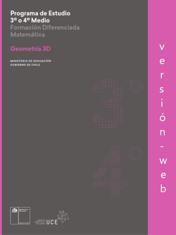 Programa de Geometría 3D para 3° o 4° medio Diferenciado HC