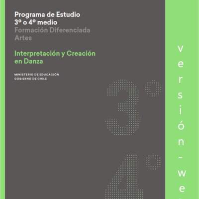 Programa de Interpretación y creación en danza para 3° o 4° medio Diferenciado HC