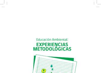 Educación Ambiental: Experiencias Metodológicas