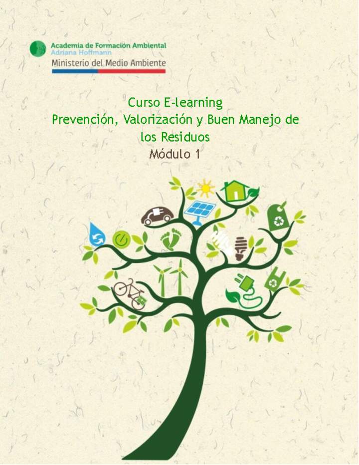 Curso E learning: Prevención, Valorización y Buen Manejo de los Residuos - Módulo 1